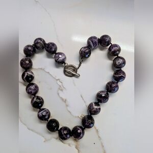 Hand Crafted Amethyst Purple Necklace